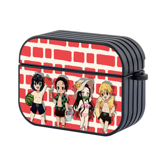 Demon Slayer Playing on The Beach Hard Plastic Case Cover For Apple Airpods Pro 2-Xtracase
