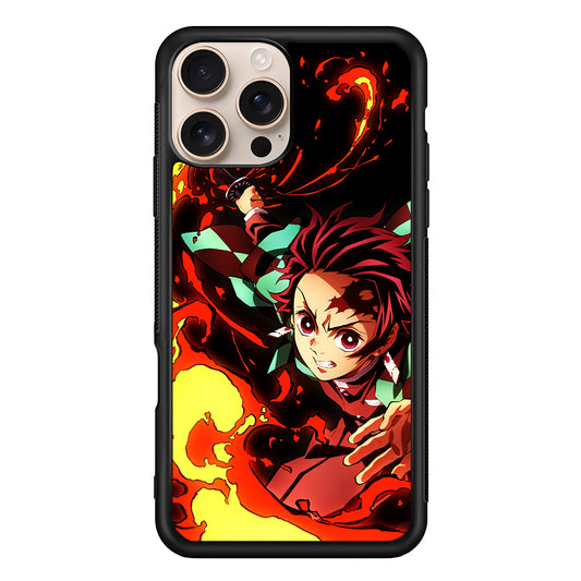 Demon Slayer Tanjiro Battle Mode iPhone 16 Pro Case - iPhone 16 Pro