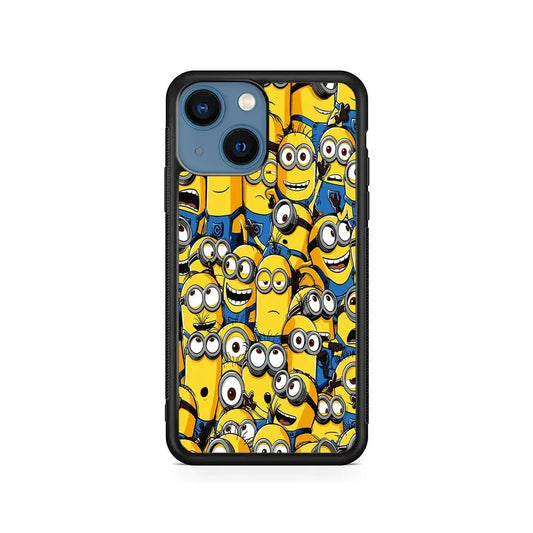 Despicable Me Army of Minions iPhone 13 Mini Case-Rubber / Black (2D Case)-Xtracase