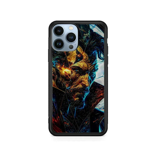 Doctor Strange Cosmic Art iPhone 15 Pro Max Case-Rubber / Black (2D Case)-Xtracase