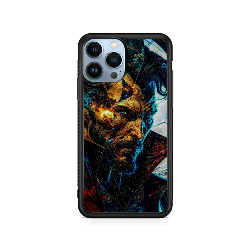 Doctor Strange Cosmic Art iPhone 13 Pro Max Case-Rubber / Black (2D Case)-Xtracase