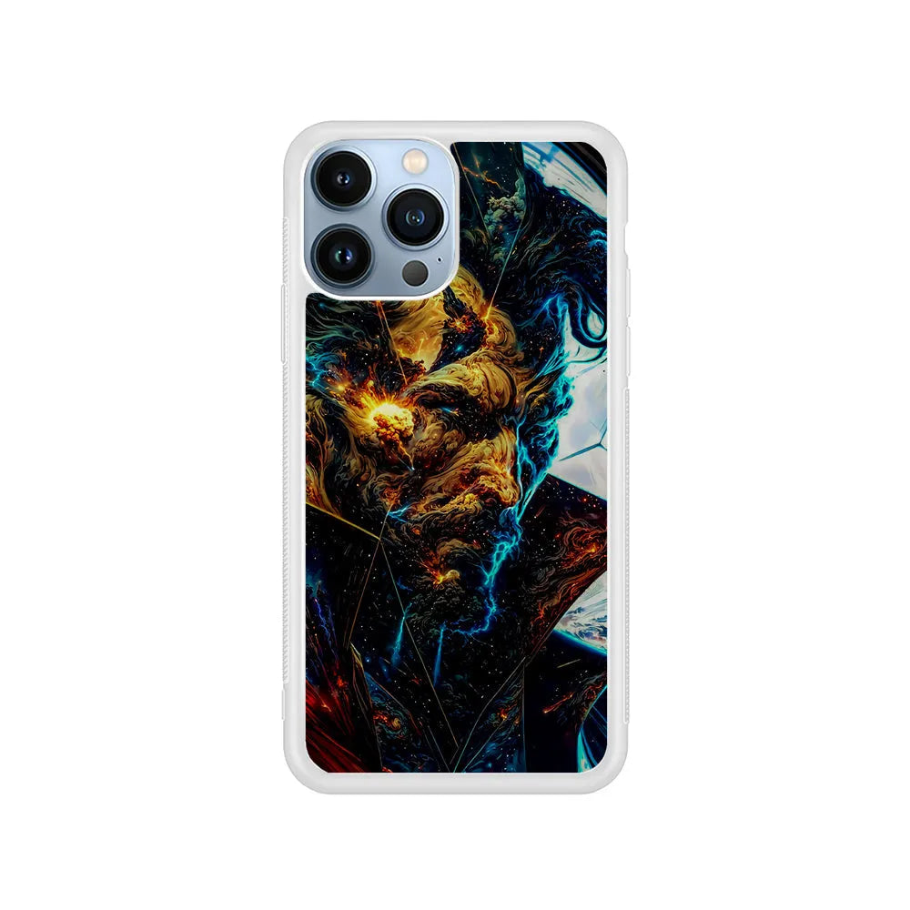 Doctor Strange Cosmic Art iPhone 13 Pro Case-Rubber / White (2D Case)-Xtracase