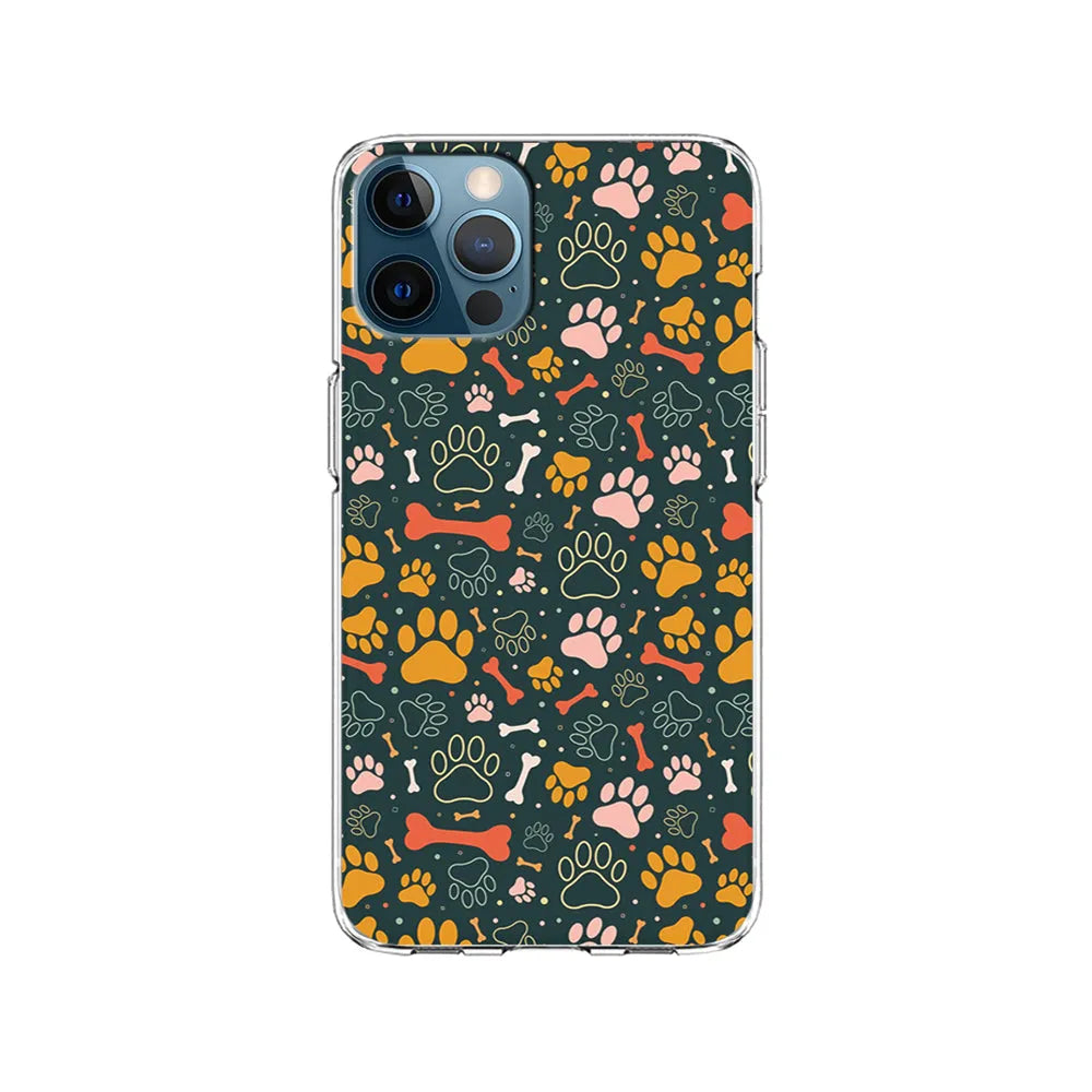 Dog Tracks and Bones iPhone 13 Pro Max Case-Clear Soft Case-Xtracase
