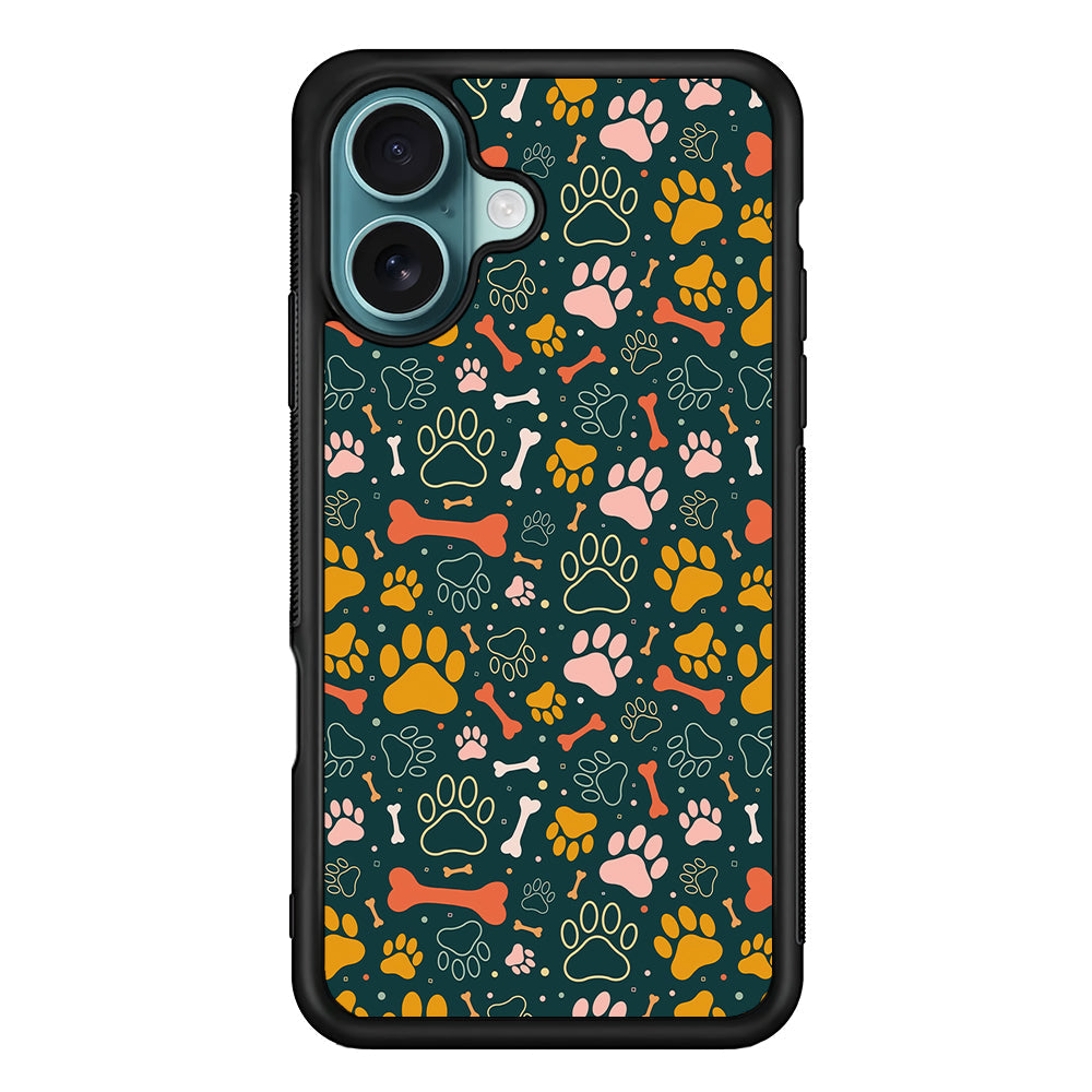 Dog Tracks and Bones iPhone 16 Plus Case - Xtracase