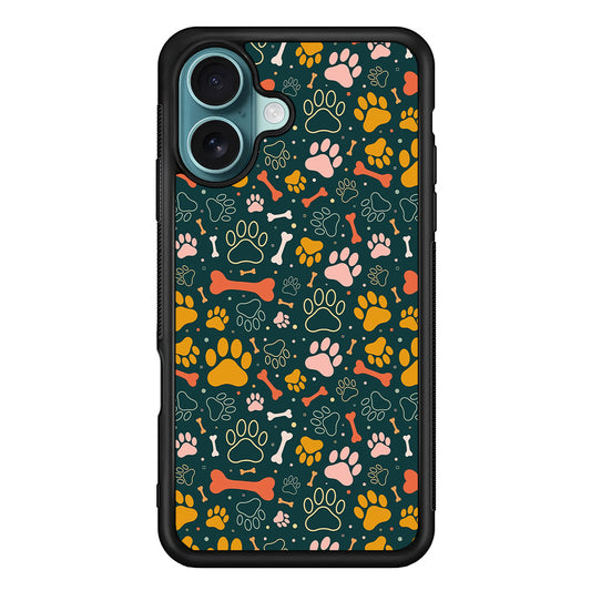 Dog Tracks and Bones iPhone 16 Plus Case - Xtracase