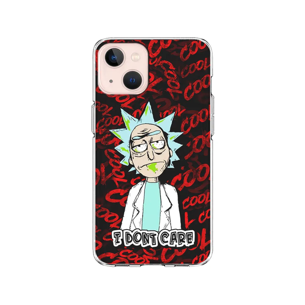 Dr Rick I Don't Care iPhone 15 Plus Case-Clear Soft Case-Xtracase