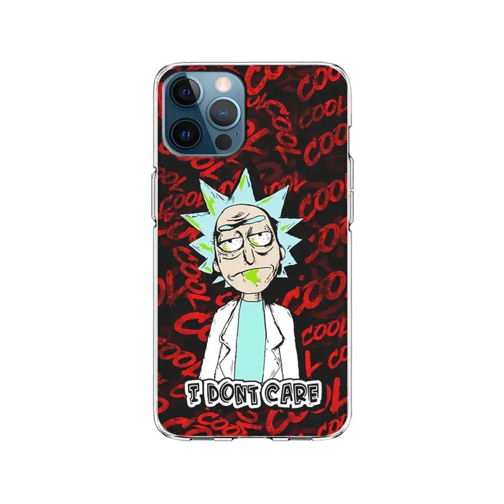 Dr Rick I Don't Care iPhone 15 Pro Max Case-Clear Soft Case-Xtracase