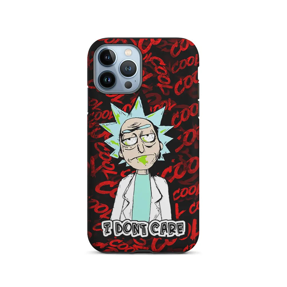 Dr Rick I Don't Care iPhone 13 Pro Case-2 in 1 Tough Case-Xtracase