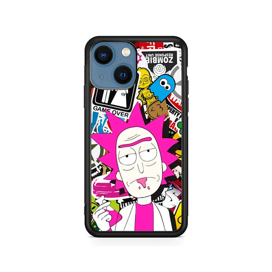 Dr Rick Sanchez Scientist iPhone 14 Plus Case-Rubber / Black (2D Case)-Xtracase