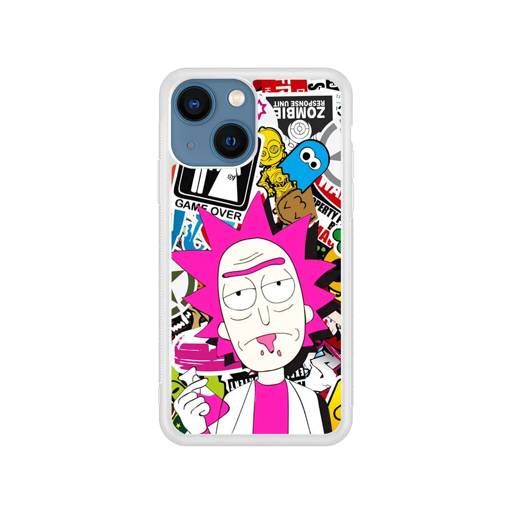 Dr Rick Sanchez Scientist iPhone 15 Plus Case-Rubber / White (2D Case)-Xtracase