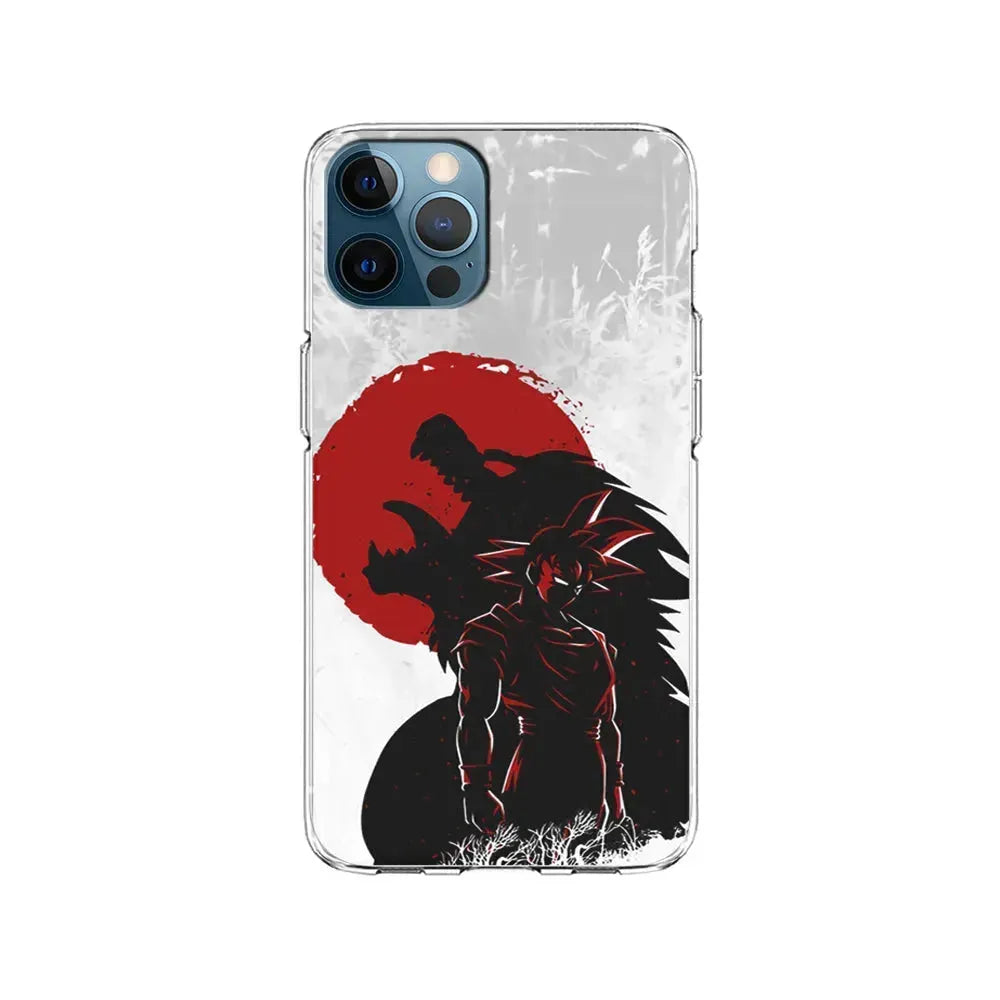 Dragon Ball Goku Red Moon iPhone 15 Pro Max Case-Clear Soft Case-Xtracase