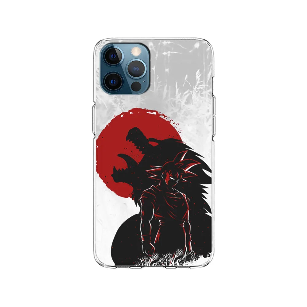 Dragon Ball Goku Red Moon iPhone 13 Pro Max Case-Clear Soft Case-Xtracase