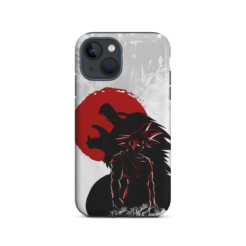 Dragon Ball Goku Red Moon iPhone 15 Case-2 in 1 Tough Case-Xtracase