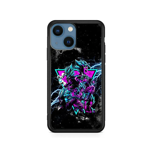 Dragon Ball Triangle of Force iPhone 13 Mini Case-Rubber / Black (2D Case)-Xtracase