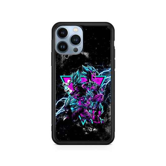 Dragon Ball Triangle of Force iPhone 13 Pro Case-Rubber / Black (2D Case)-Xtracase