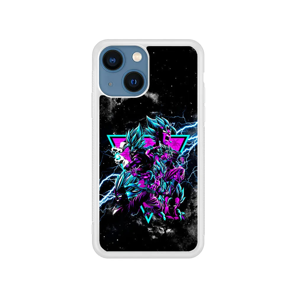 Dragon Ball Triangle of Force iPhone 14 Plus Case-Rubber / White (2D Case)-Xtracase