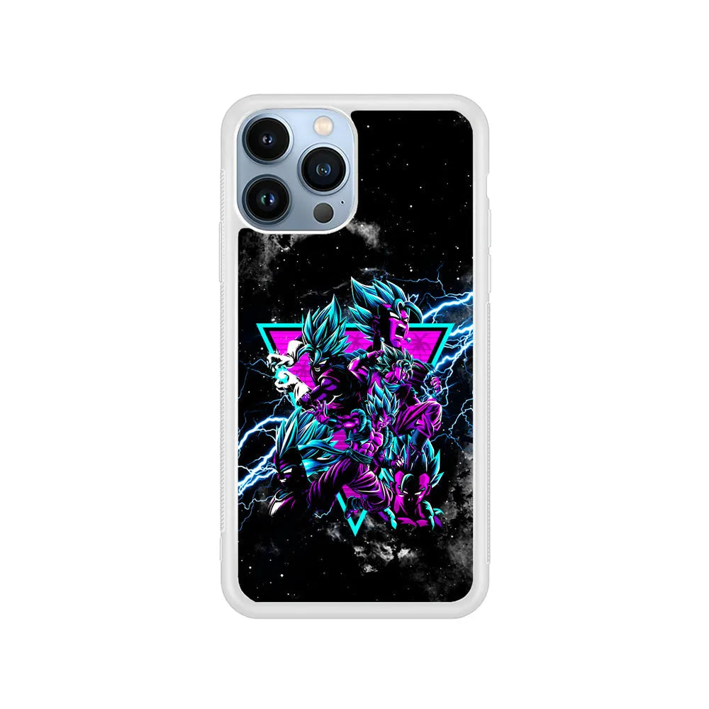 Dragon Ball Triangle of Force iPhone 13 Pro Case-Rubber / White (2D Case)-Xtracase