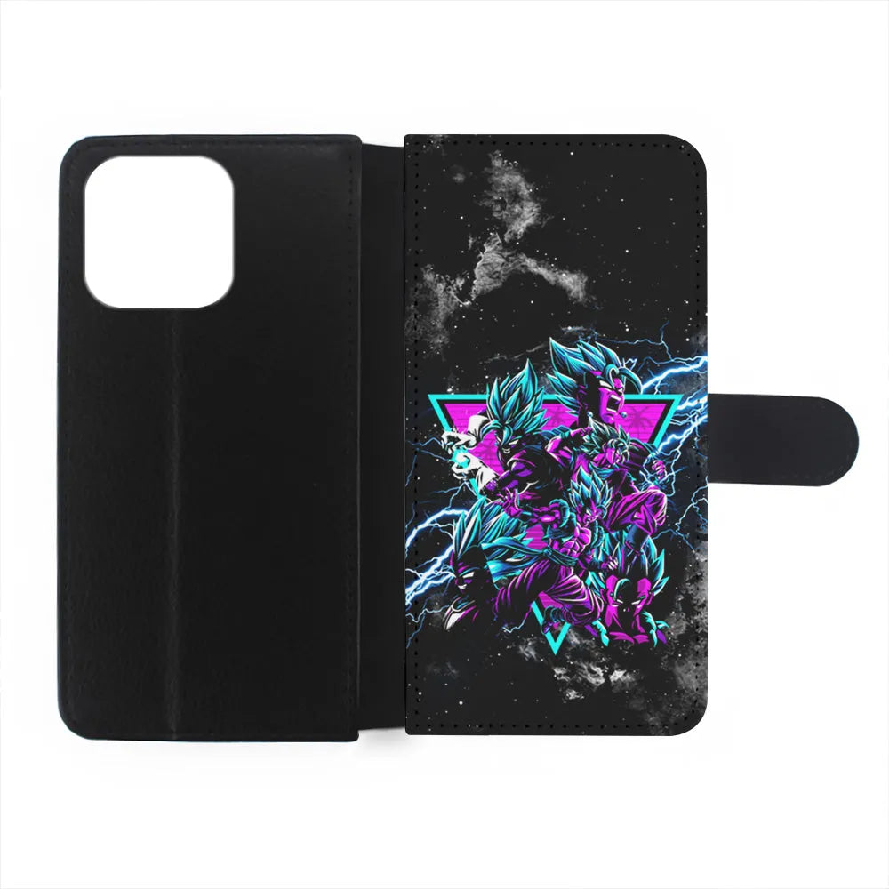 Dragon Ball Triangle of Force iPhone 14 Plus Case-Flip Wallet Case-Xtracase