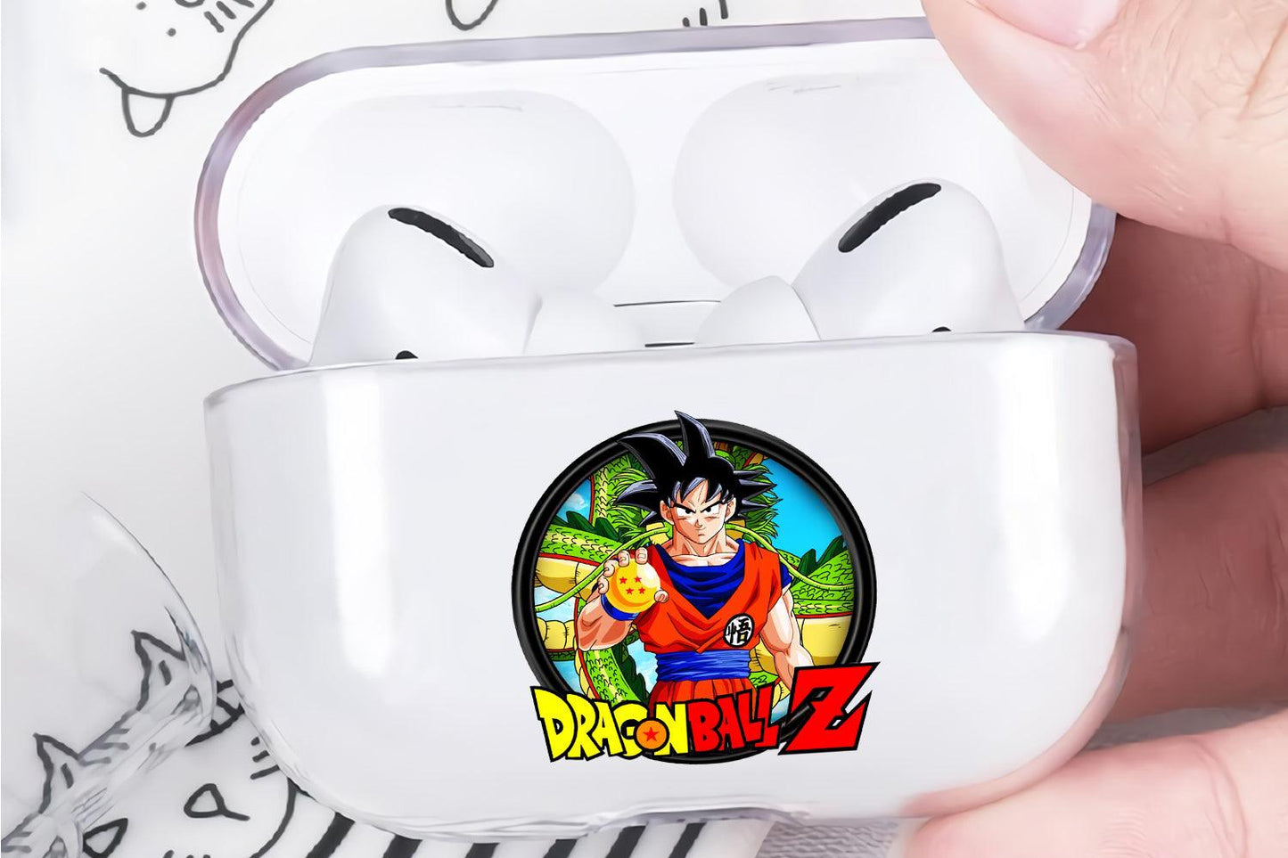 Dragon Ball Z Goku with Four Star Ball Apple Airpod Pro 2 Clear Case-Xtracase