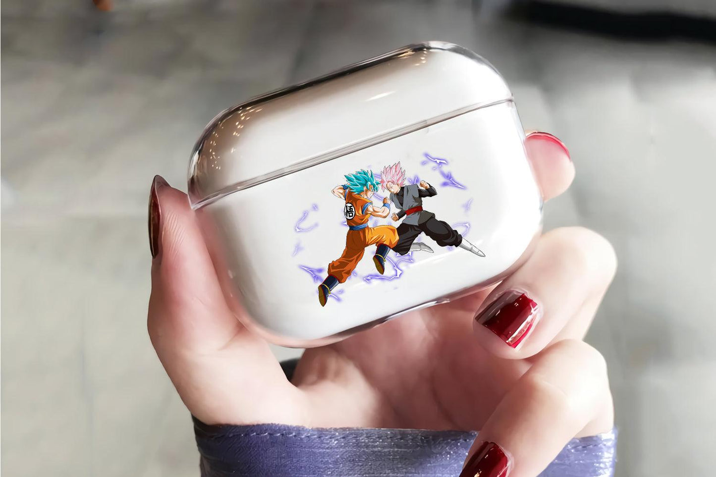 Dragon Ball Lightning and Fight Protective Clear Case Cover For Apple Airpod Pro 2-Xtracase