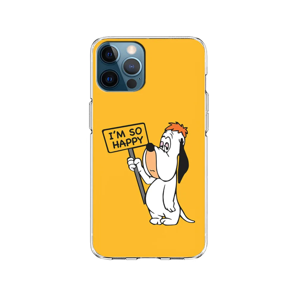 Droopy Dog I'm So Happy iPhone 13 Pro Case-Clear Soft Case-Xtracase
