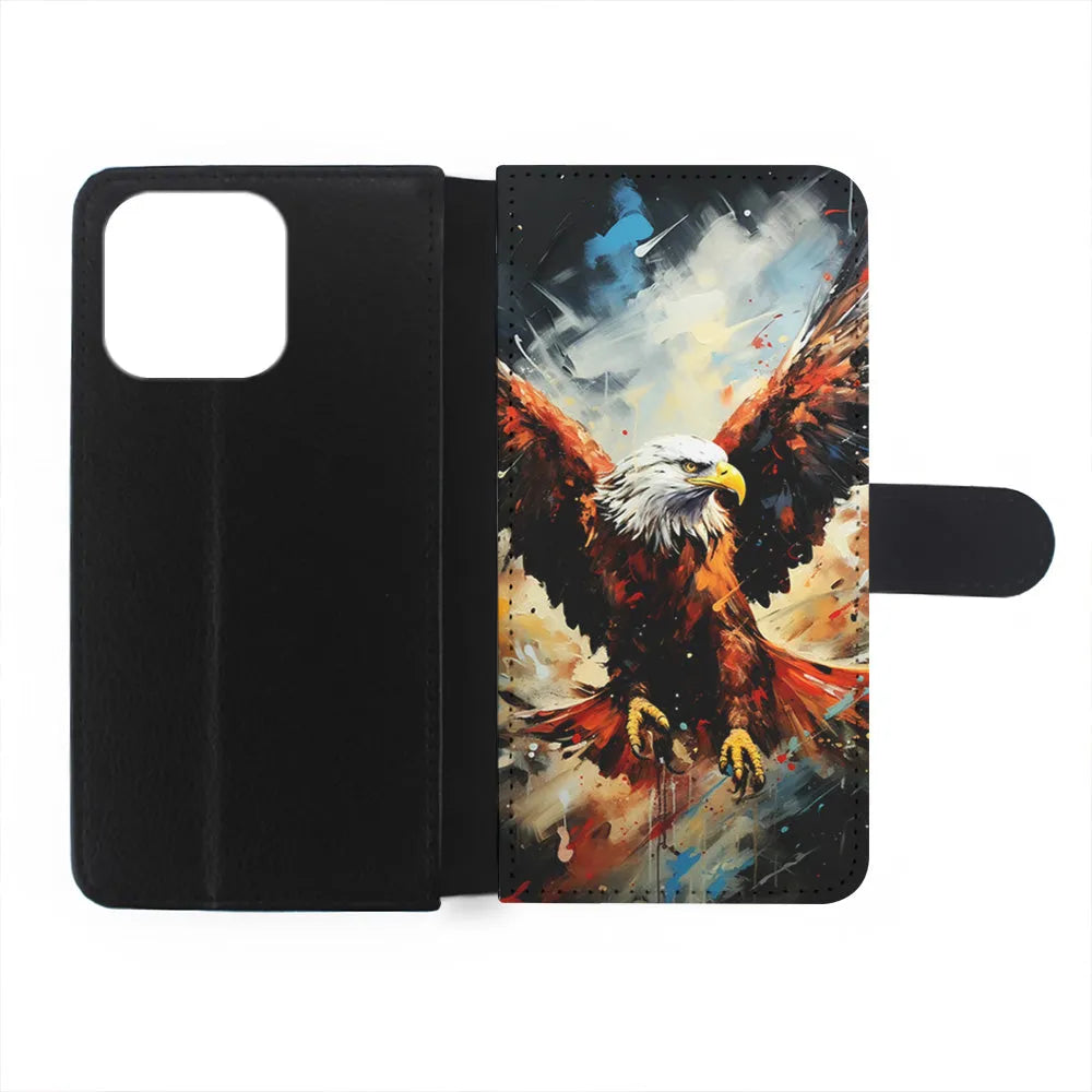Eagle Flying In The Sky iPhone 13 Pro Case-Flip Wallet Case-Xtracase