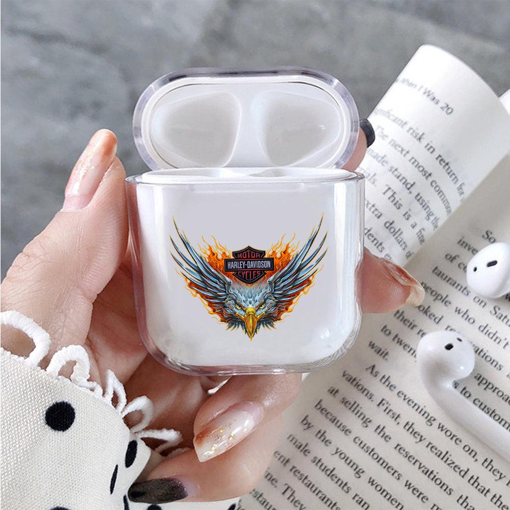 Eagle Harley Davidson Symbol Protective Clear Case Cover For Apple Airpods-Xtracase