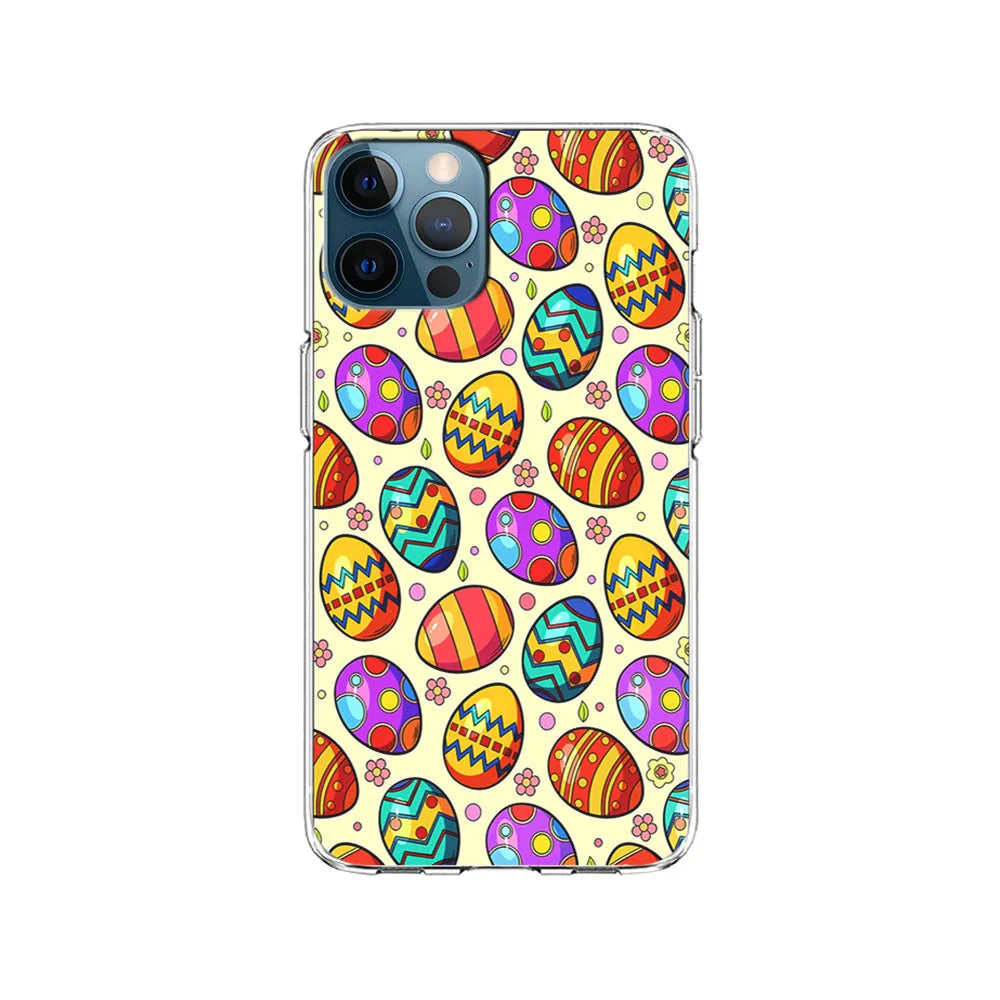 Easter Eggs Colorful Pattern iPhone 13 Pro Case-Clear Soft Case-Xtracase