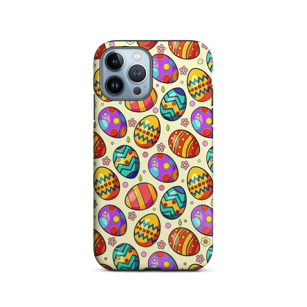 Easter Eggs Colorful Pattern iPhone 13 Pro Case-2 in 1 Tough Case-Xtracase