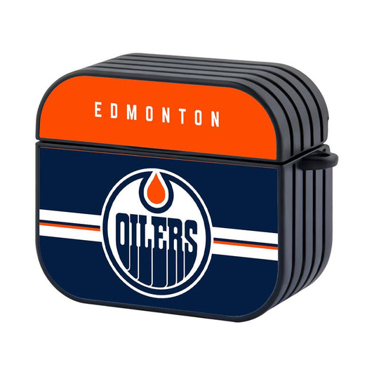 Edmonton Oilers NHL Shine on Top Hard Plastic Case Cover For Apple Airpods 3-Xtracase