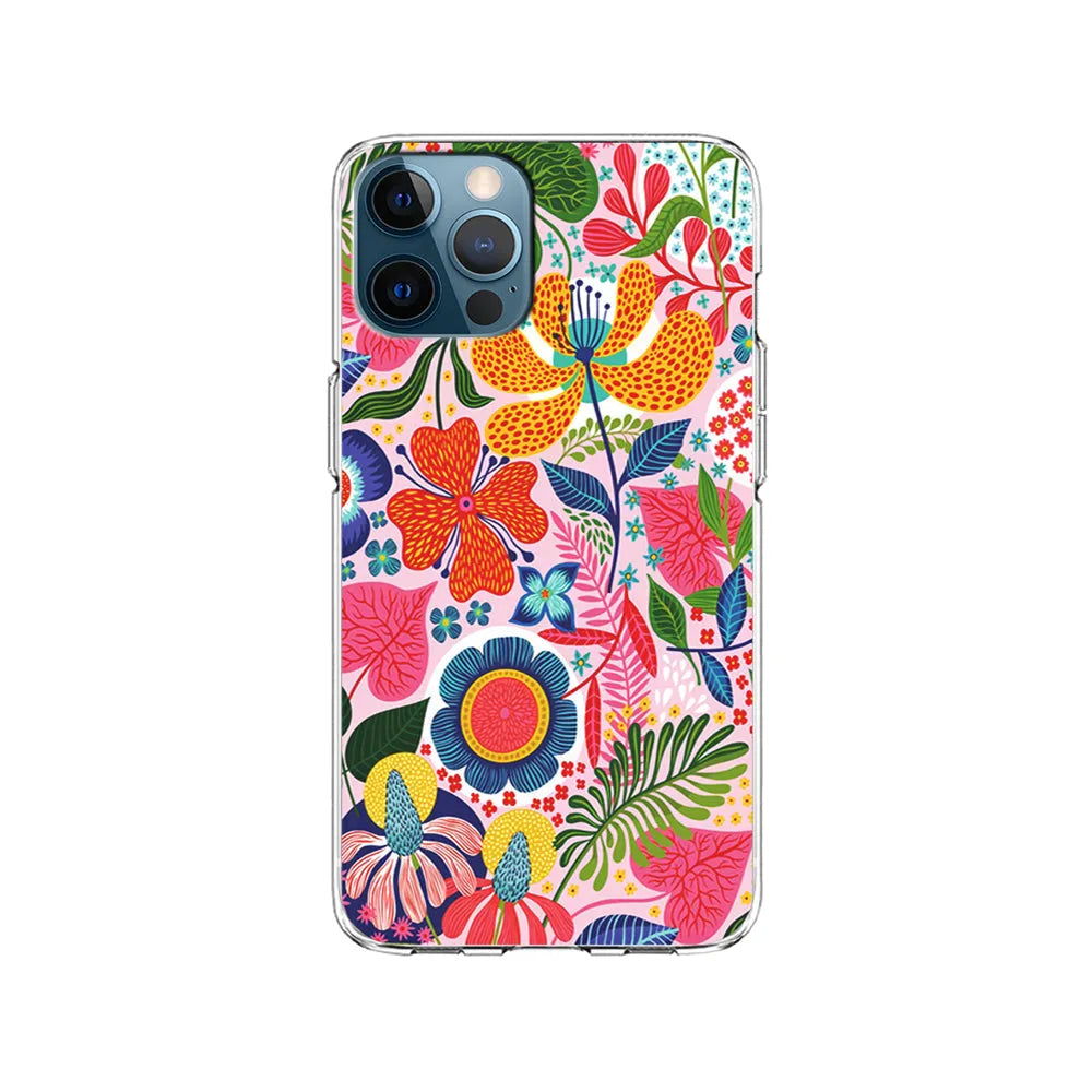 Exotic Floral Aesthetic iPhone 13 Pro Max Case-Clear Soft Case-Xtracase