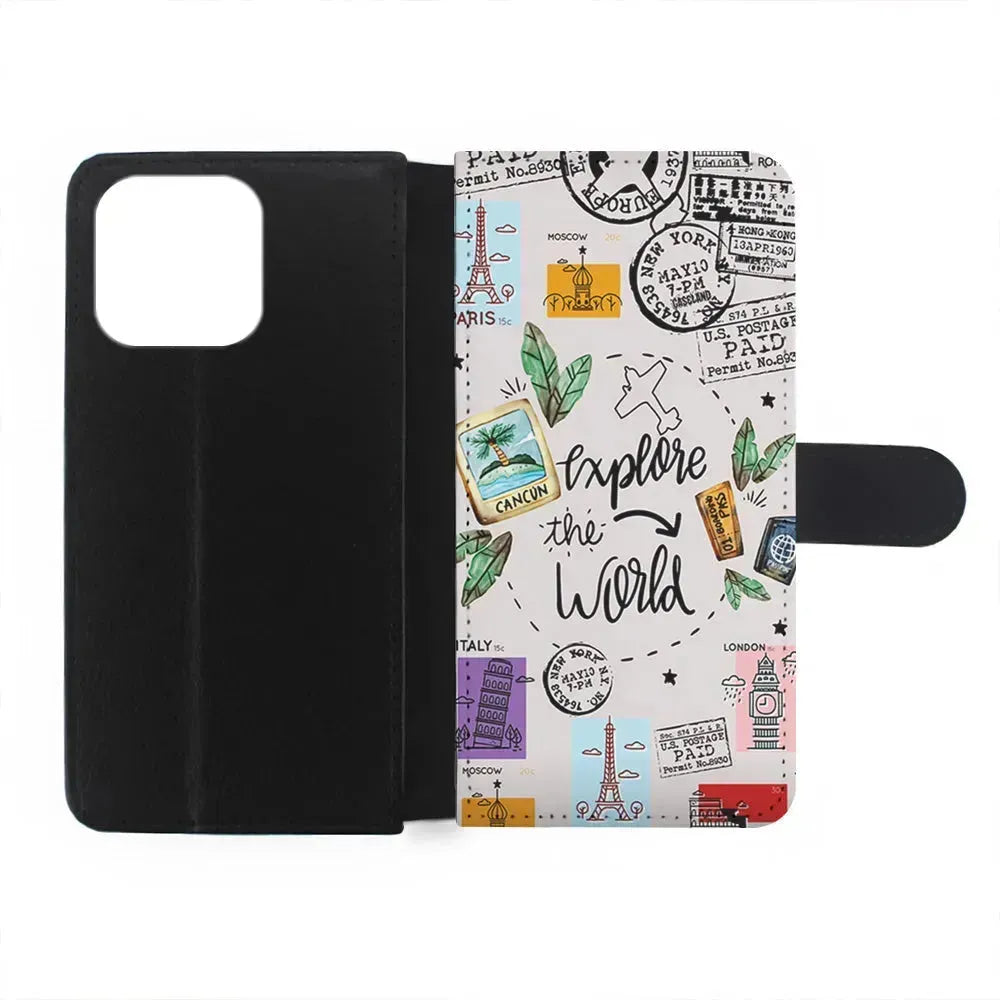Explore The World Travel iPhone 15 Pro Max Case-Flip Wallet Case-Xtracase