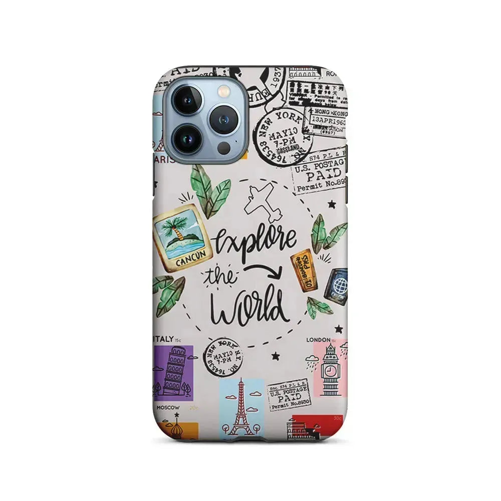 Explore The World Travel iPhone 15 Pro Max Case-2 in 1 Tough Case-Xtracase