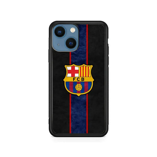 FC Barcelona Football Club iPhone 13 Mini Case-Rubber / Black (2D Case)-Xtracase