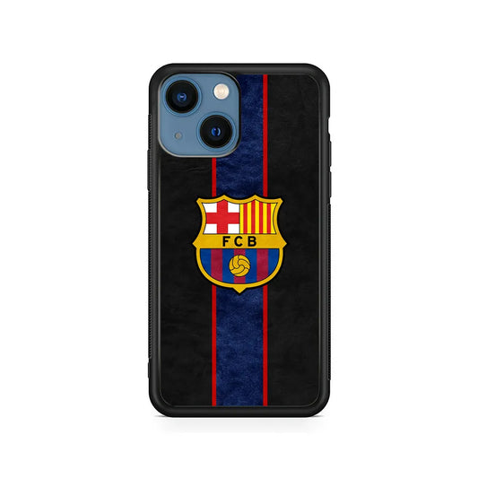 FC Barcelona Football Club iPhone 14 Plus Case-Rubber / Black (2D Case)-Xtracase
