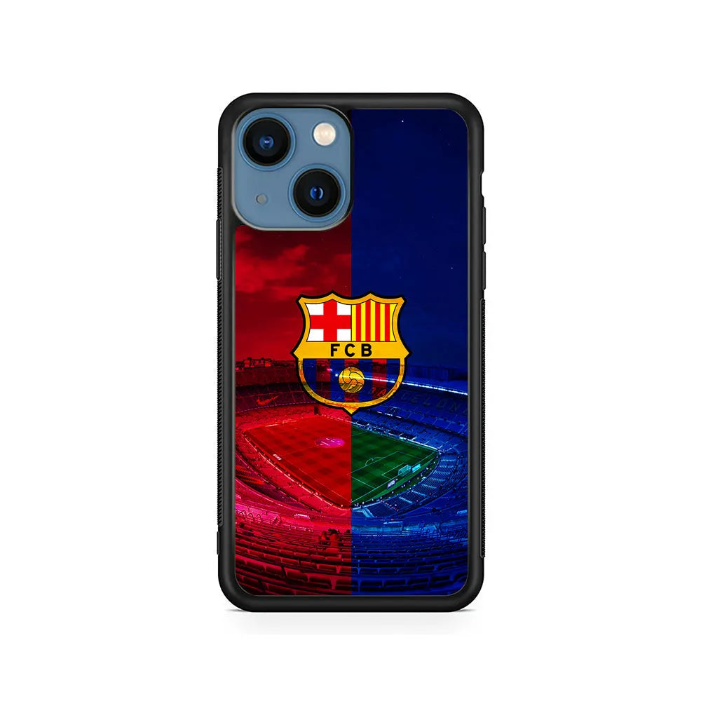FC Barcelona Stadium iPhone 14 Plus Case-Rubber / Black (2D Case)-Xtracase