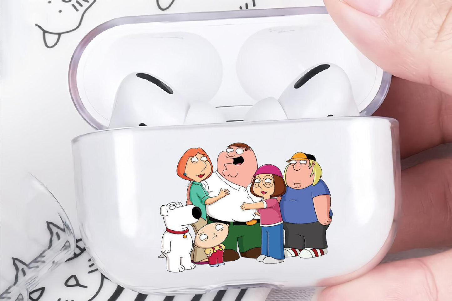 Family Guy Cartoon Apple Airpod Pro 2 Clear Case-Xtracase