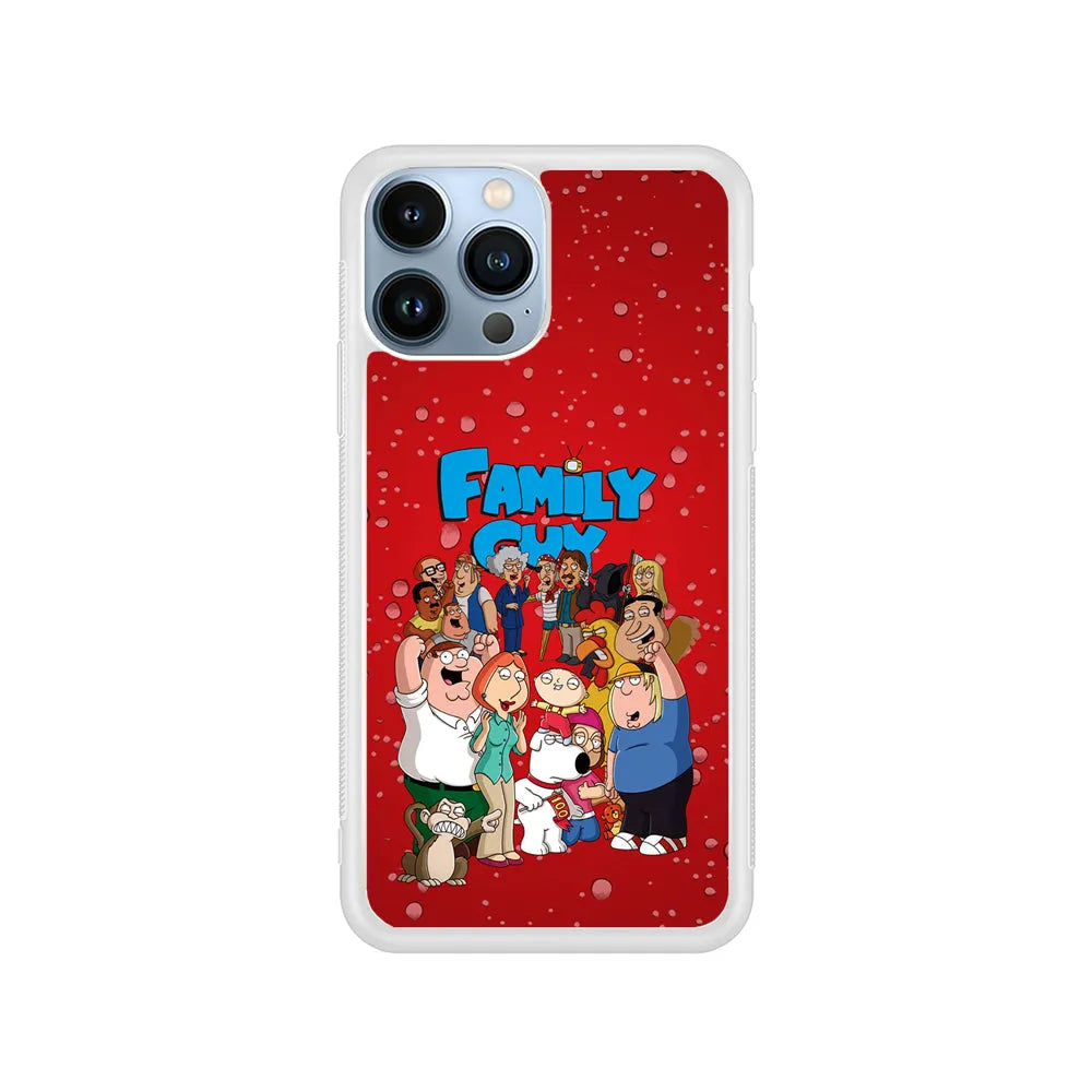 Family Guy Great Team iPhone 13 Pro Max Case-Rubber / White (2D Case)-Xtracase