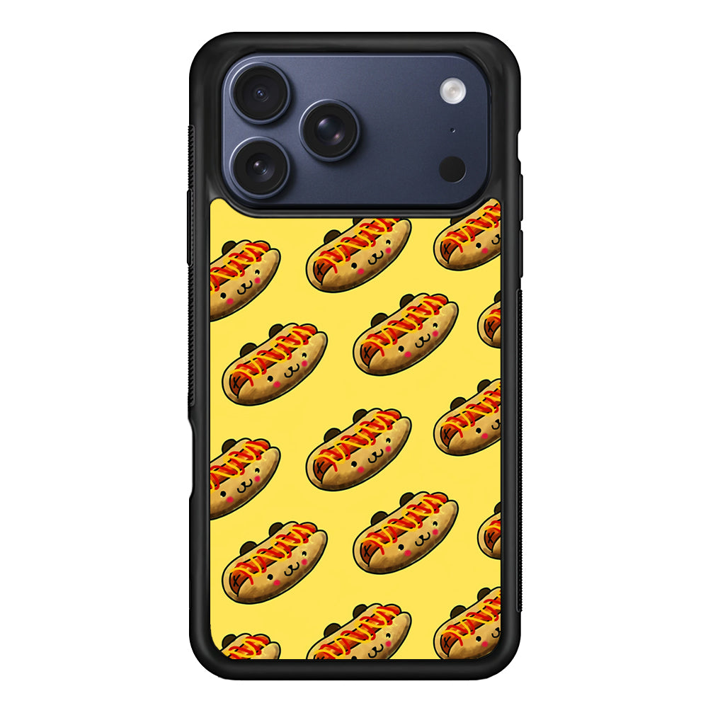 Fast Food Hot Dog Pattern iPhone 17 Pro Case - Xtracase