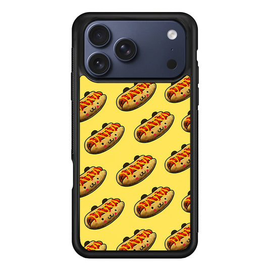 Fast Food Hot Dog Pattern iPhone 17 Pro Case - Xtracase