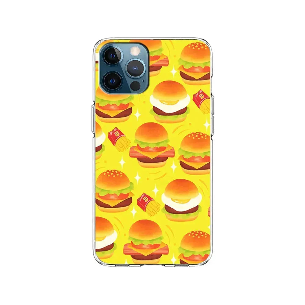 Fast Food Snack Burger iPhone 15 Pro Max Case-Clear Soft Case-Xtracase