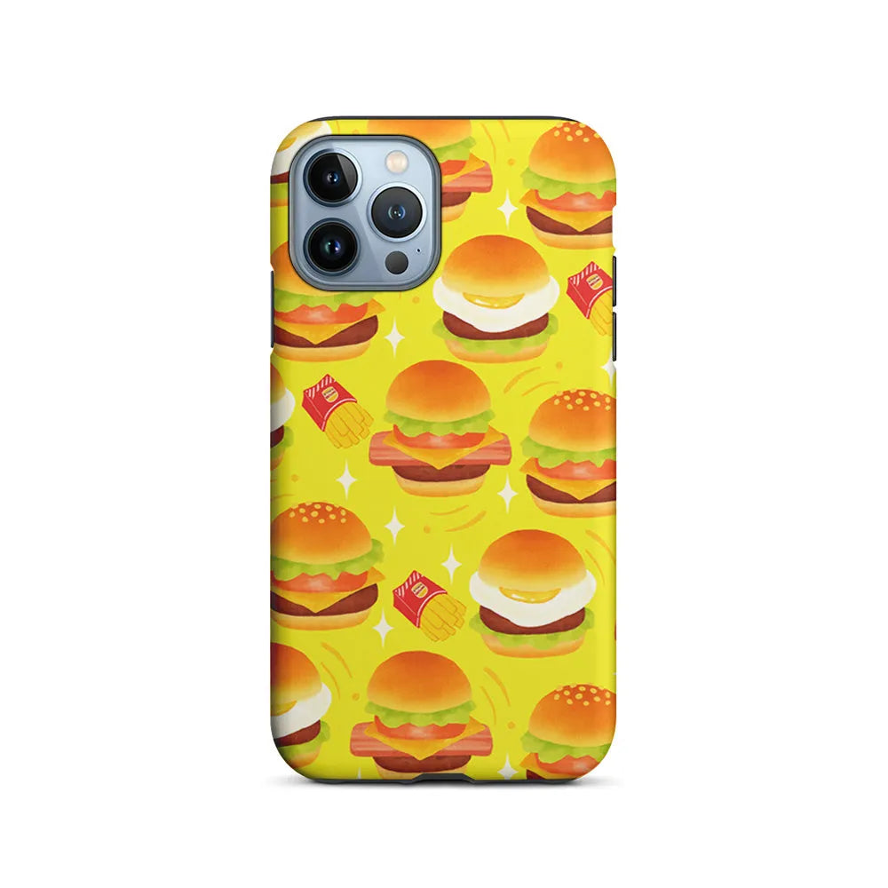 Fast Food Snack Burger iPhone 13 Pro Case-2 in 1 Tough Case-Xtracase