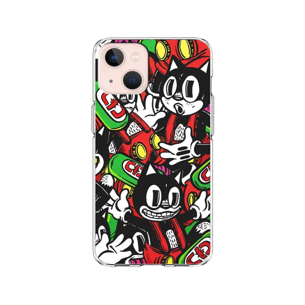 Felix The Cat Club Party iPhone 15 Case-Clear Soft Case-Xtracase