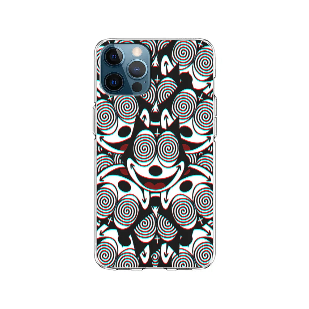 Felix The Cat Hypnotic iPhone 13 Pro Case-Clear Soft Case-Xtracase