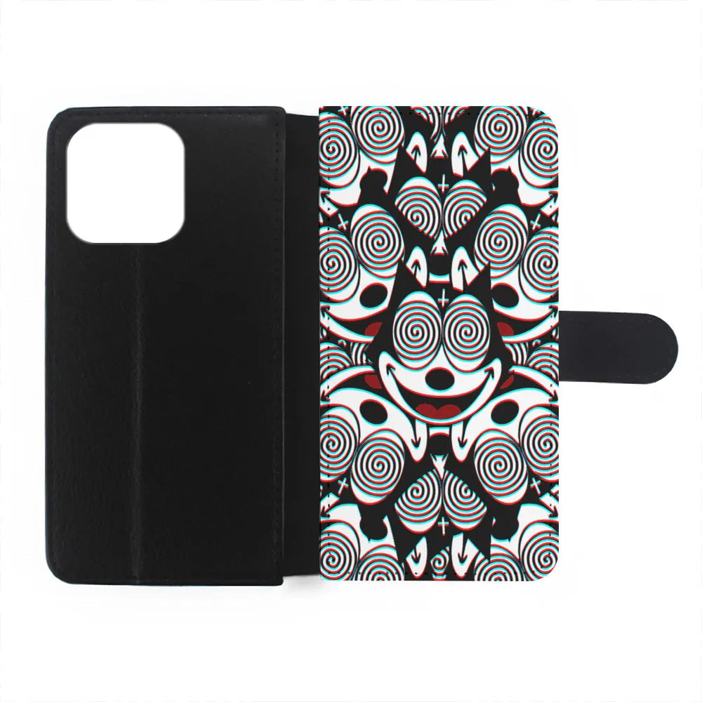 Felix The Cat Hypnotic iPhone 13 Pro Case-Flip Wallet Case-Xtracase