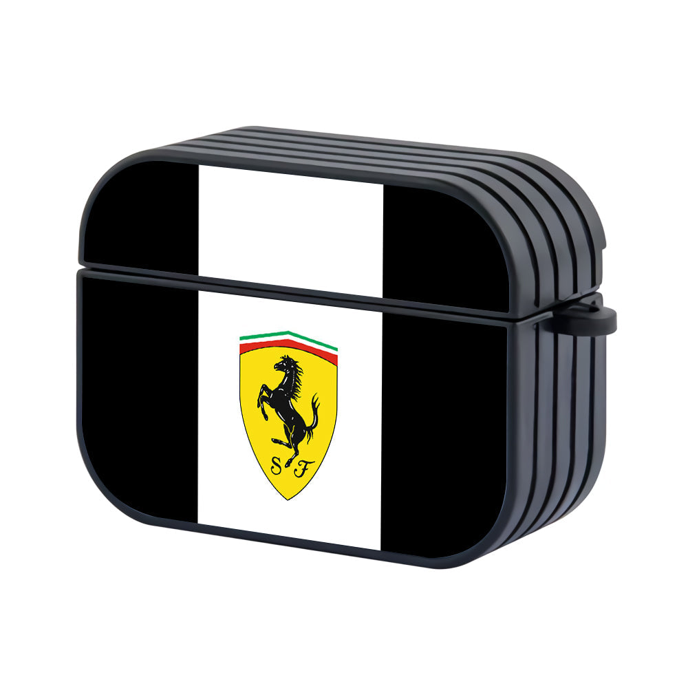 Ferrari White Stripe Emblem Apple Airpods Pro 2 Case - Xtracase