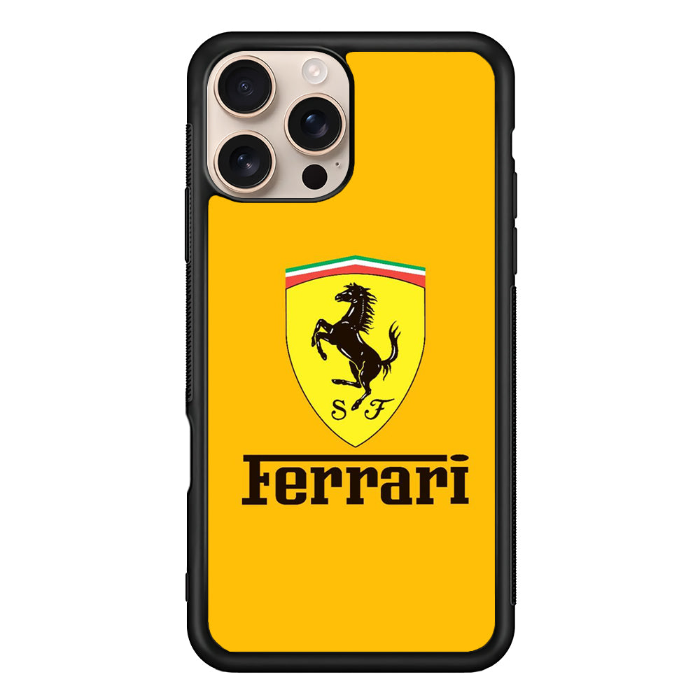 Ferrari Yellow Backdrop iPhone 16 Pro Case - Xtracase