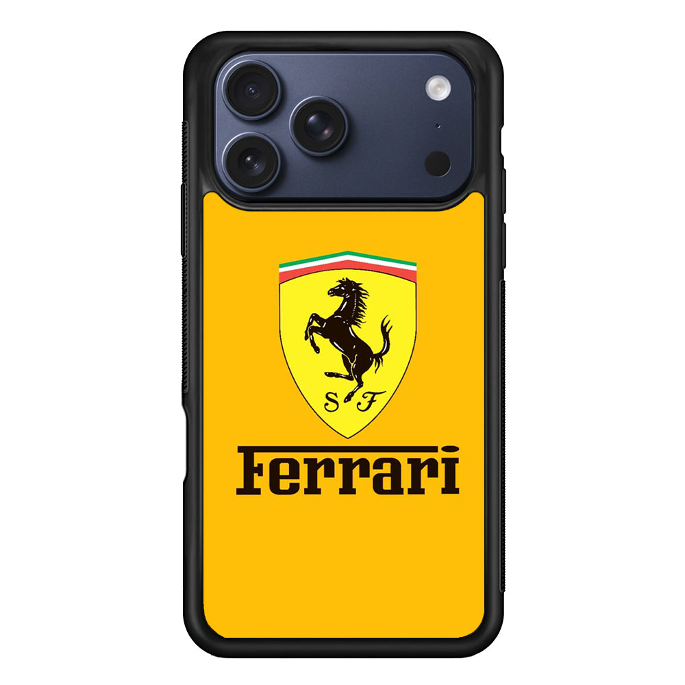 Ferrari Yellow Backdrop iPhone 17 Pro Case - Xtracase