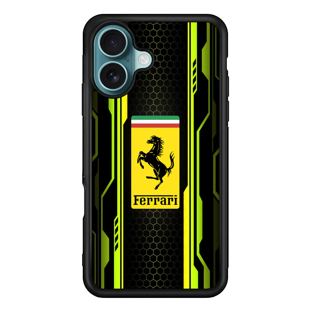 Ferrari Yellow System Line iPhone 16 Plus Case - Xtracase