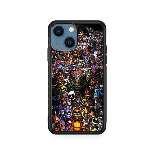 Five Nights at Freddy's Assemble iPhone 13 Mini Case-Rubber / Black (2D Case)-Xtracase